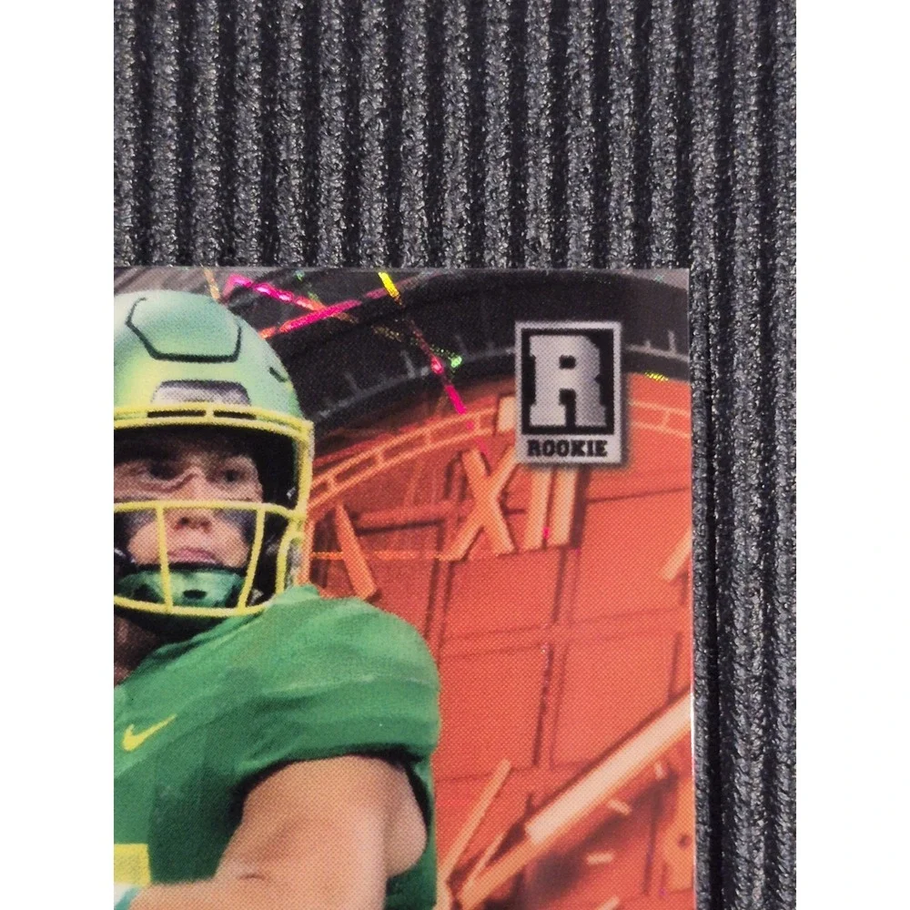2023 Wild Card QB1 On The Clock Bo Nix White Orange Lazer /50 Oregon Denver (RC)